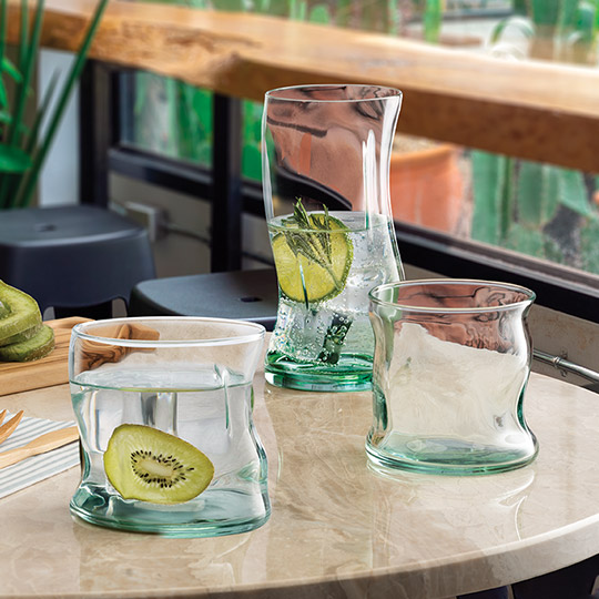 100% RECYCLED GLASSWARE